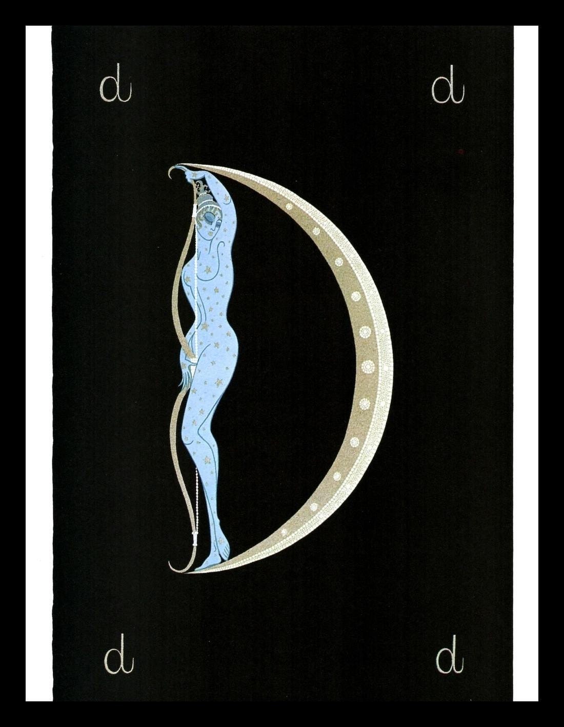 エルテ（Erte）の「アルファベットシリーズ」の「Letter W」※証明書あり Erté - Letter W – Martin Lawrence Galleries