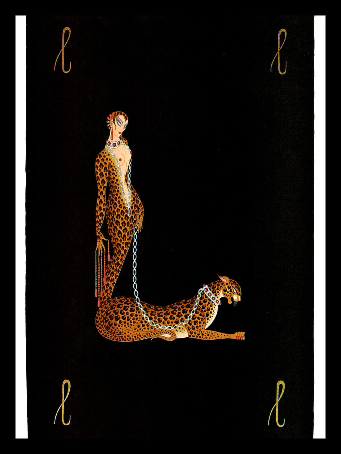 Erte Classic Art Deco Print, Alphabet Series 