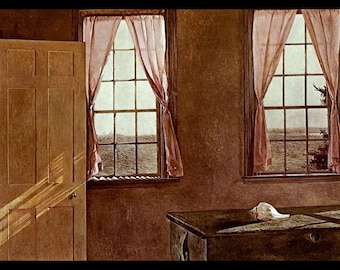 Andrew Wyeth, Andrew Wyeth Print, American Art, American Artist, Americana, Wyeth Print, Wyeth Art, Pennsylvania Artist, "Her Room"Circa1963