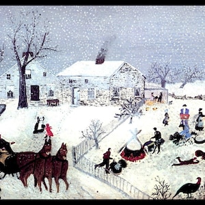 Grandma Moses, Grandma Moses Print, Vintage Americana, Country Home Decor, Folk Art, Americana, Circa 1940, Farm, Vintage Book Page Print