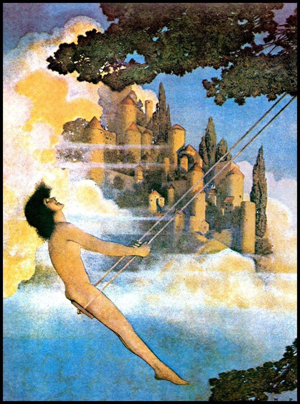 Maxfield Parrish Print, 'the Dinkey Bird' From Poems of Childhood