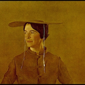 Andrew Wyeth Print, &quot;Maga&#39;s Daughter&quot;, Original Vintage Bookplate Print, Circa 1966, Collectible Americana Art