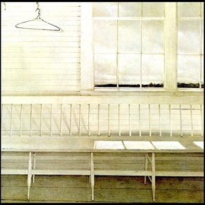 Andrew Wyeth Print, &quot;Off At Sea&quot;, Original Vintage Bookplate Print, Circa 1972, Collectible Americana Art, Ready To Frame