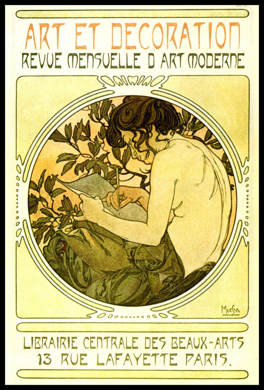 Art Nouveau Print Alphonse Mucha Plate 55 From Documents - Etsy