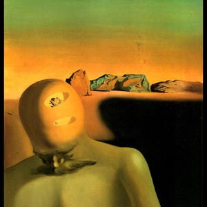 Dali, Salvador Dali, Salvador Dali Print, Altered Art, Dali Poster, Surrealist, Weird, Strange, Altered Art, &quot;The Average Bureaucrat&quot;