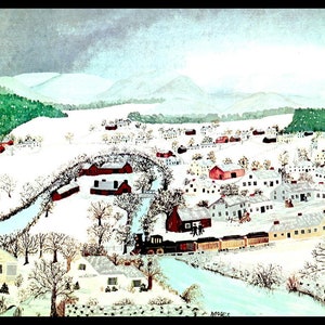 Grandma Moses, Grandma Moses Print, Country Decor, Primitive, Folk Art, Americana, Circa 1944, Vintage Book Page Print