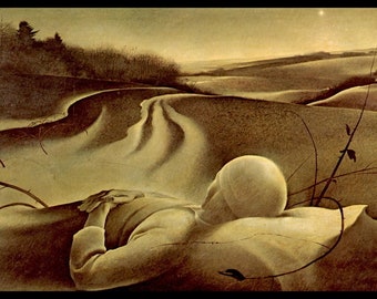 Andrew Wyeth, Thin Ice | Published Lithograph Print Mid 20th