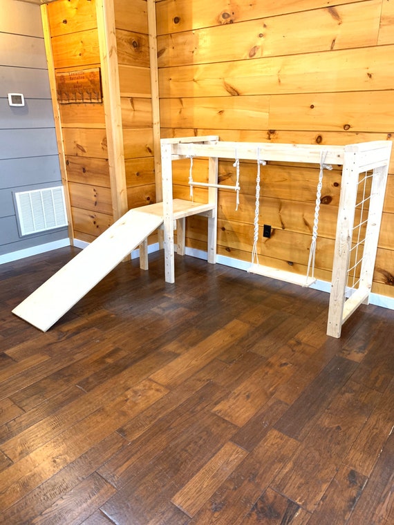 wooden jungle gym indoor