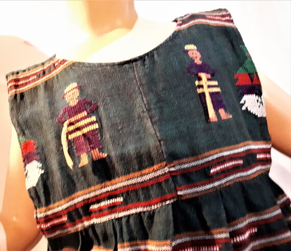 Vintage Hand Embroidered Guatemalan Smock Folk St… - image 5