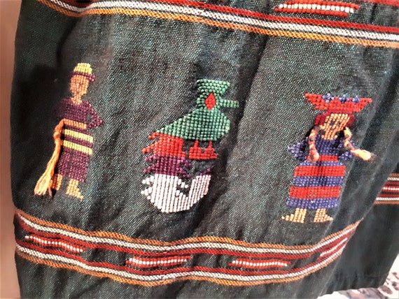 Vintage Hand Embroidered Guatemalan Smock Folk St… - image 9