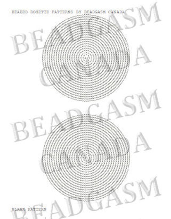 blank beaded rosette patterns miyuki delica seed beads graph etsy
