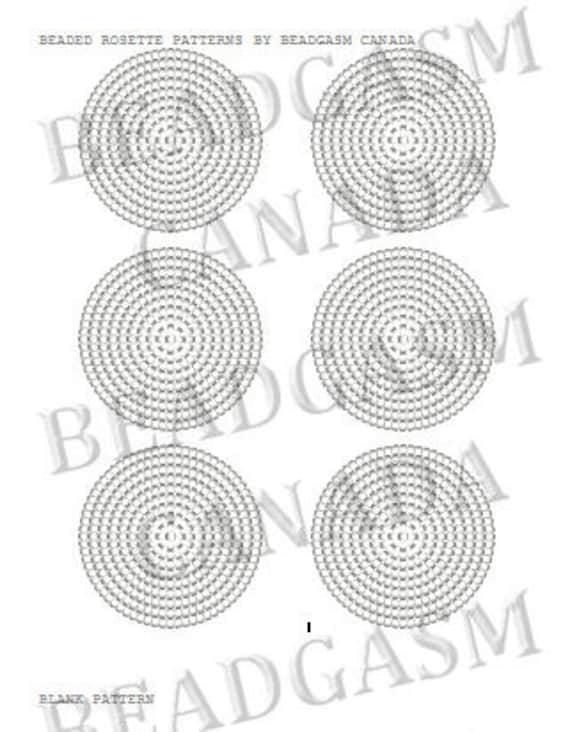 blank beaded rosette patterns miyuki delica seed beads graph etsy