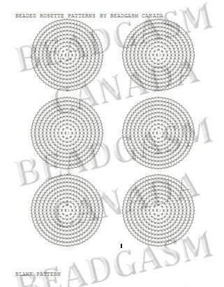 blank beaded rosette patterns miyuki delica seed beads graph etsy new zealand
