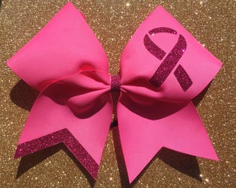 Breast Cancer awareness customizable cheer Bow