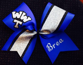 Cheer Mascot with two glitter colors