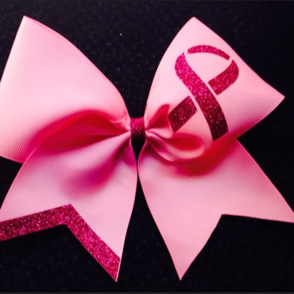 Breast Cancer awareness customizable cheer Bow