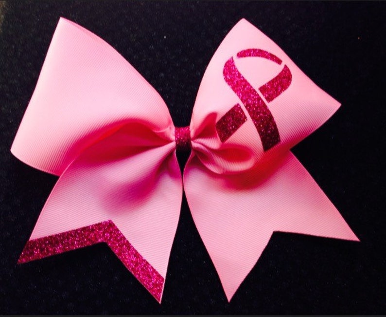 Breast Cancer awareness customizable cheer Bow Etsy