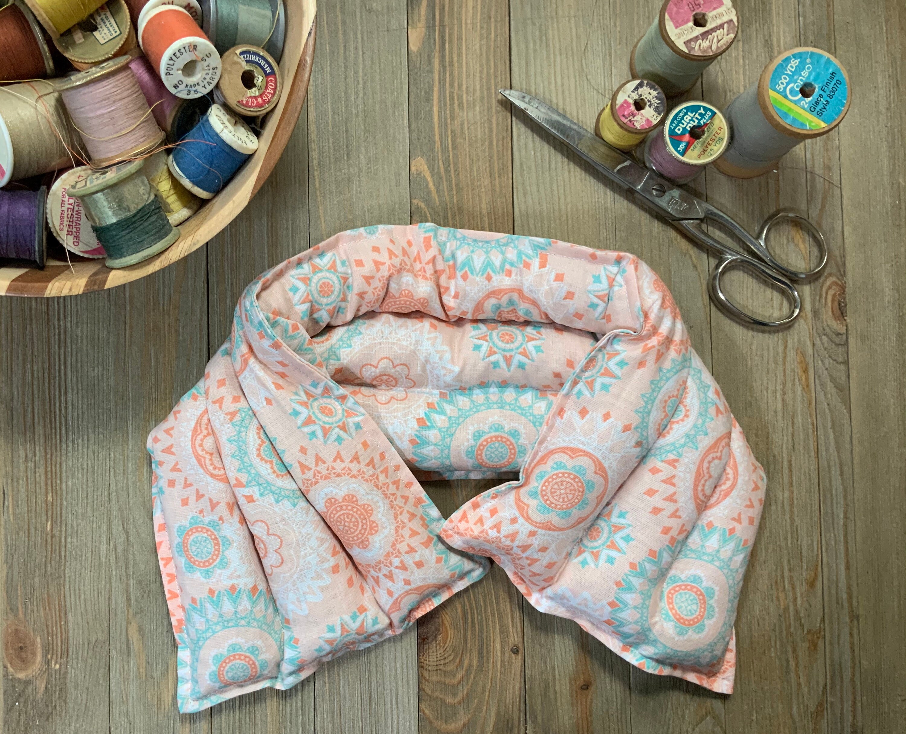 Flaxseed Heating Pad for Natural Pain Relief Heated Neck Wrap Etsy