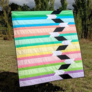 Run Around Quilt Pattern - PDF download, Beginner Friendly quilt pattern.