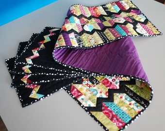 ZigZag Run Table Runner Quilt Pattern (PDF) - Charm Square Friendly