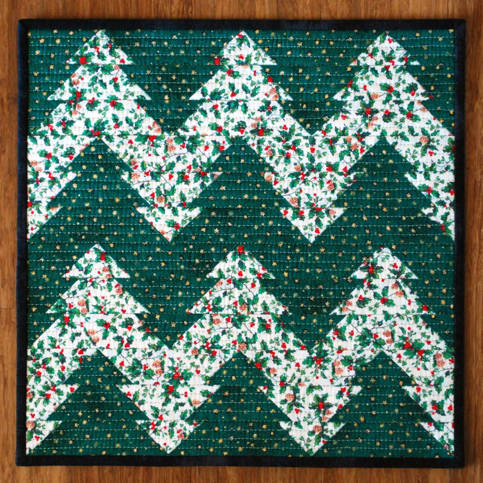 Zigzag Christmas Tree Quilt Pattern PDF wander Etsy New Zealand