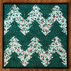 Zigzag Christmas Tree Quilt Pattern PDF Wander Through the Woods Or camping, forest or outdoors design. Lap size & mini quilt. image 4