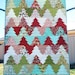 Zigzag Christmas Tree Quilt Pattern (PDF) - 'Wander Through the Woods' - Or camping, forest or outdoors design. Lap size & mini quilt.