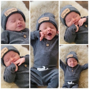 Conjunto de gorro con nombre