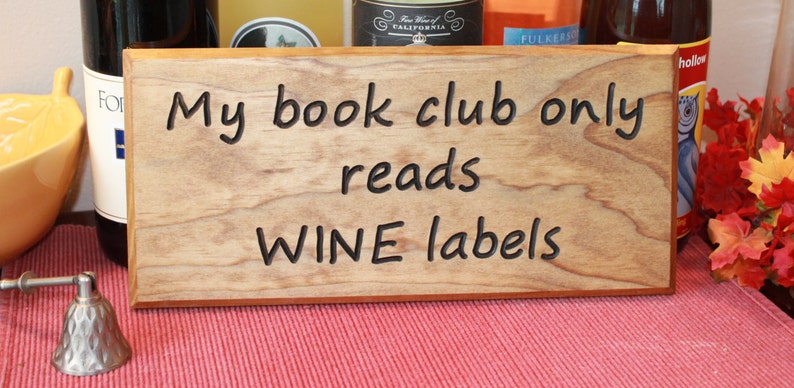 My book club only reads WINE Labels. A great gift for that | Etsy