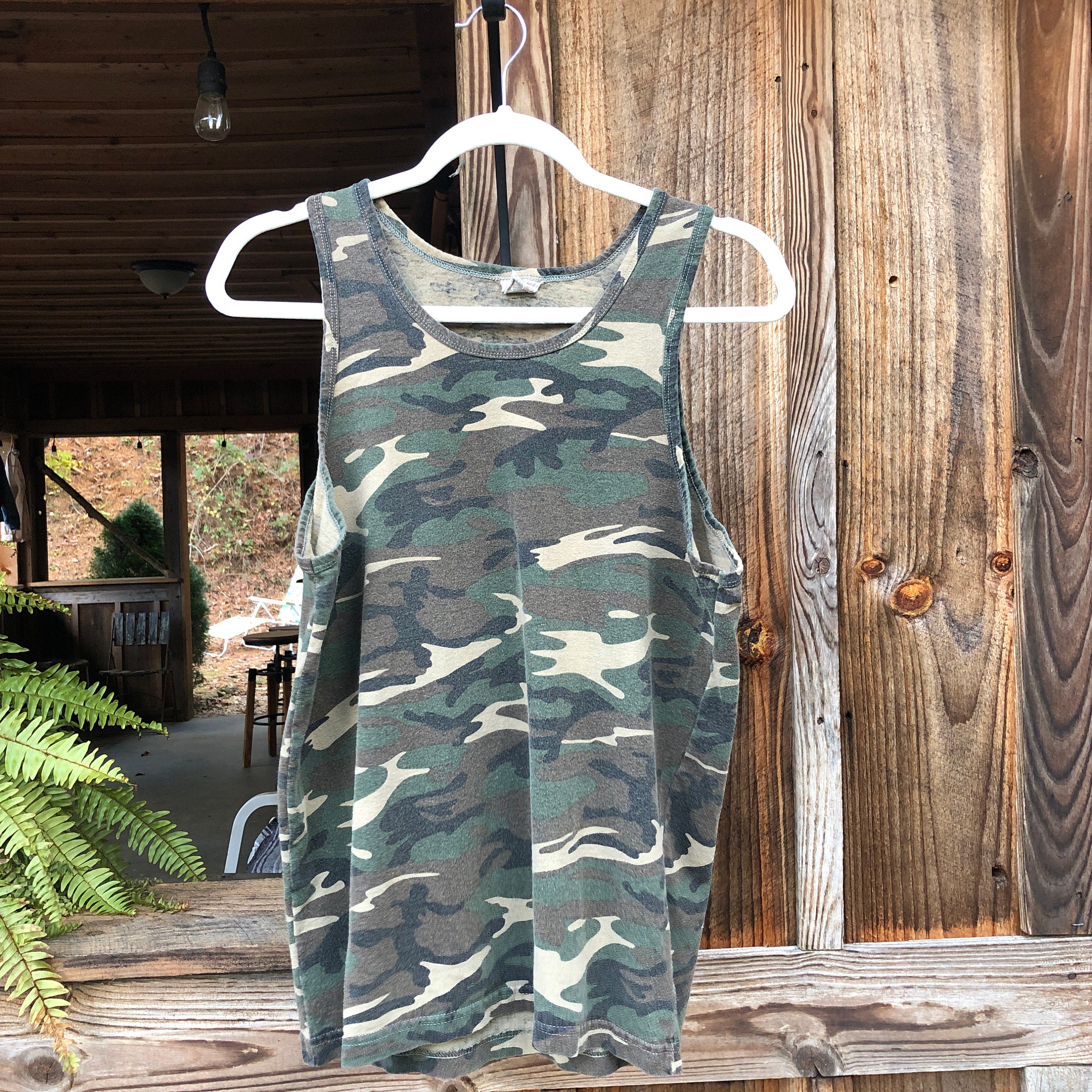 Mens Camo Tank Etsy - Top