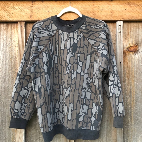 tree bark camo moletom com capuz