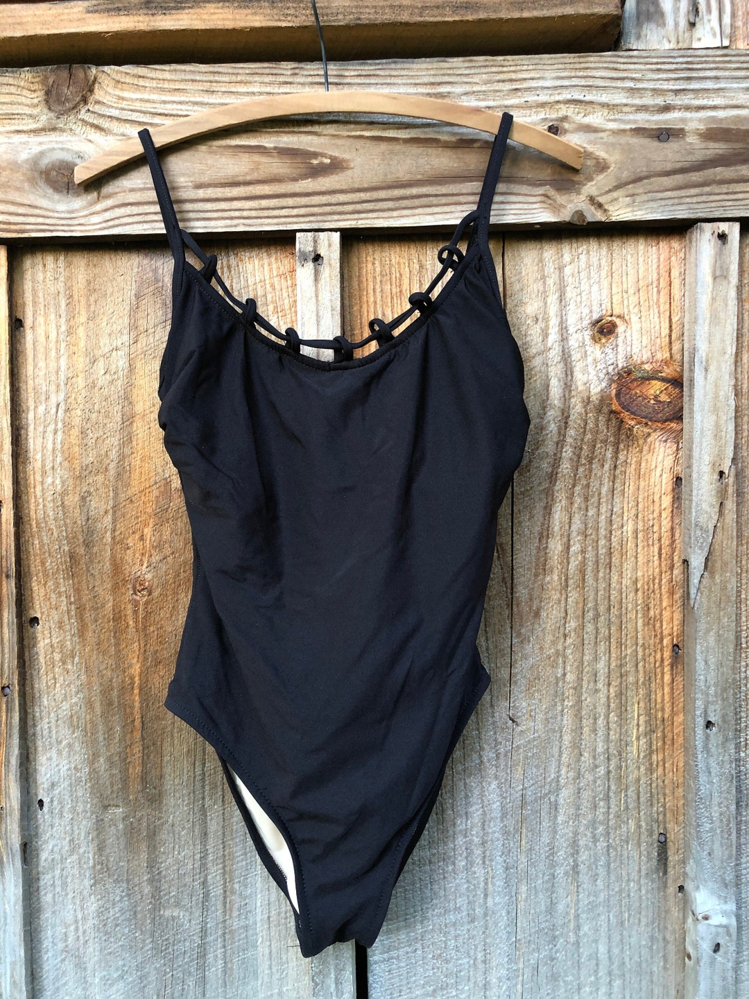 90s Swim Carol Wior One Piece Swimwear Black Bathing Suit Etsy