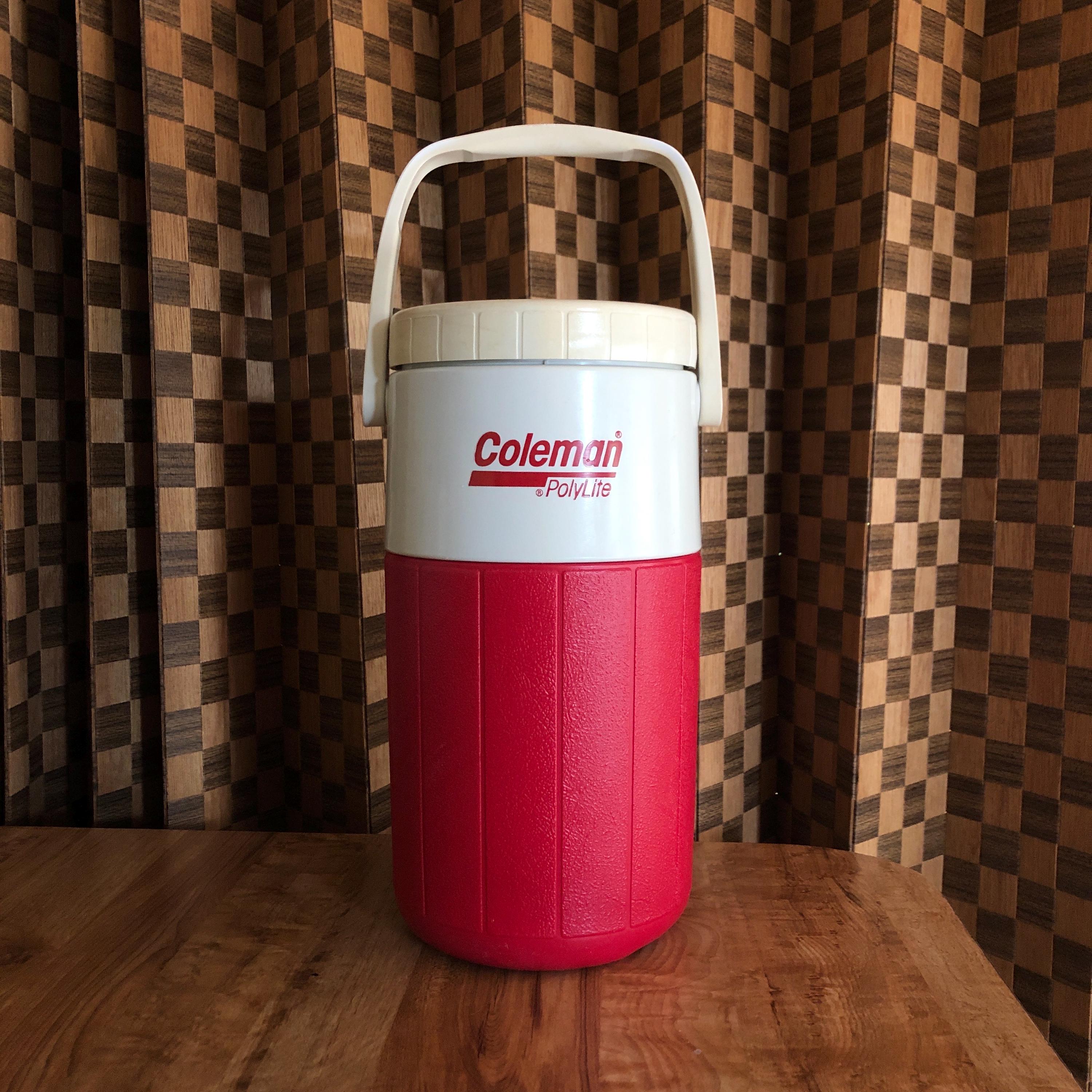 【1980s USA vintage】Coleman ウォータージャグ ペプシ Vintage 80's Coleman Polylite Cooler Insulated Red White Half