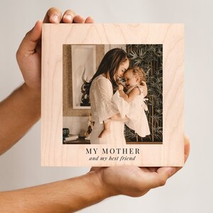 Mothers Day Gift From Daughter Personalized Picture Frame Gift For Mom Photo On Wood Mothers Day Gift Box Mom Gifts Mothers Day Wood Sign