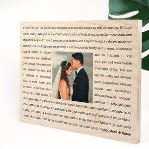 Wedding Song Lyric Art, Frame Song Lyric Frame, Custom Wedding Picture Frame, First Dance Lyrics Print On Wood, Song Lyric Gifts