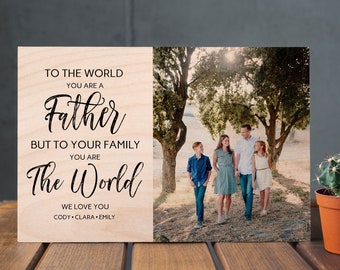 Fathers Day Gift From Wife Picture Gifts For Dad Personalized Daddy Gift From Daughter From Son Photo On Wood Fathers Day Frame Print