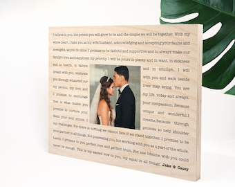 Wedding Song Lyric Art, Frame Song Lyric Frame, Custom Wedding Picture Frame, First Dance Lyrics Print On Wood, Song Lyric Gifts