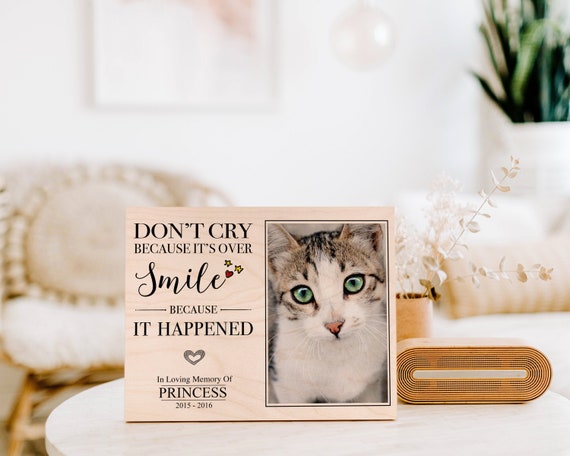 Pet Remembrance Personalized Pet Memorial Jewelry with Photo In Memory of Cat Cat Memorial Pet Sympathy Gift Loss of Dog Gift