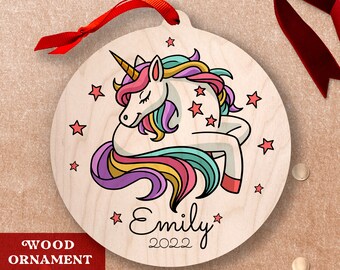 Unicorn Christmas Ornament Personalized Baby Girl First Christmas Ornament - New Baby Ornament Girls - My First Christmas Ornament Girl