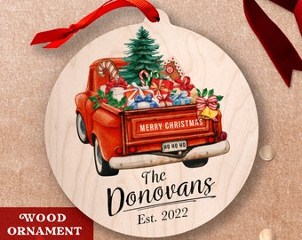 Personalized Family Christmas Ornament 2023 Family Ornament Wood Our First Christmas Custom Family Keepsake Ornament For Newlywed Couple