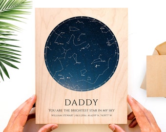 Dad Gift From Son, The Night Sky, Fathers Day Gifts, Custom Star Map, First Fathers Day New Dad Custom Gift, Personalized Gift For Him, Papa