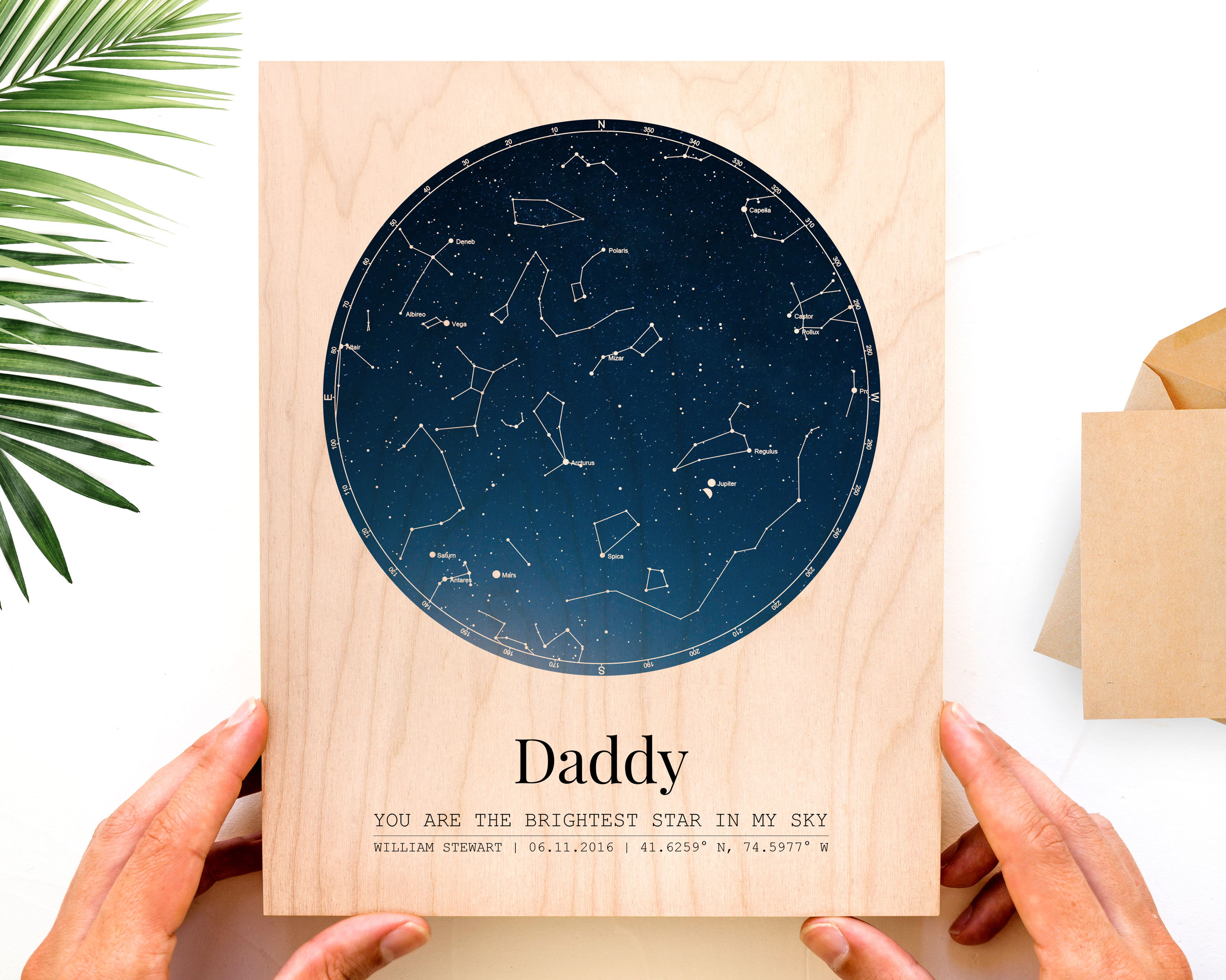 Dad Fathers Day Gift Wood Custom Star Map, Constellation Print, Personalized Constellation Night Sky Print New Dad Gift Father Custom - Etsy