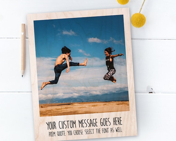 personalized picture frame photo on wood picture frames etsy