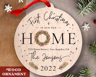 Gift For New Home Ornament Personalized First Home Christmas Ornament 2023 - Personalized Gift For New Homeowner Custom New House Ornament