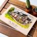 Custom Home Portrait Housewarming Gift First Home Gift Drawing From Photo Watercolor House Print On Wood New Home Personalized Gift