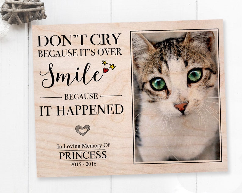 Custom Pet Memorial Cat Sympathy Gift Personalized Pet Etsy