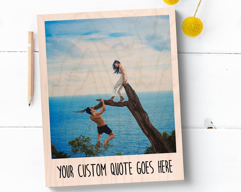 Long Distance Relationship Photo On Wood Print Image 0
