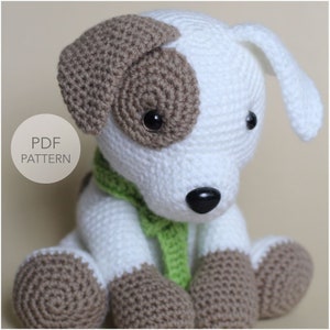 Crochet Amigurumi Puppy Dog PATTERN ONLY, Jack Pup, pdf Stuffed Animal Toy Pattern, English Only