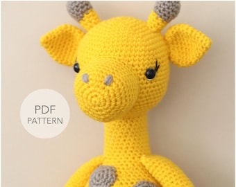 Crochet Amigurumi Giraffe PATTERN ONLY, Graceful Gemma Giraffe, pdf Amigurumi Stuffed Toy Pattern, English Only