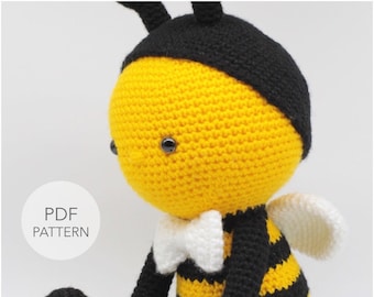 Crochet Amigurumi Bumblebee Pattern: Stuffed Animal Toy (PDF)